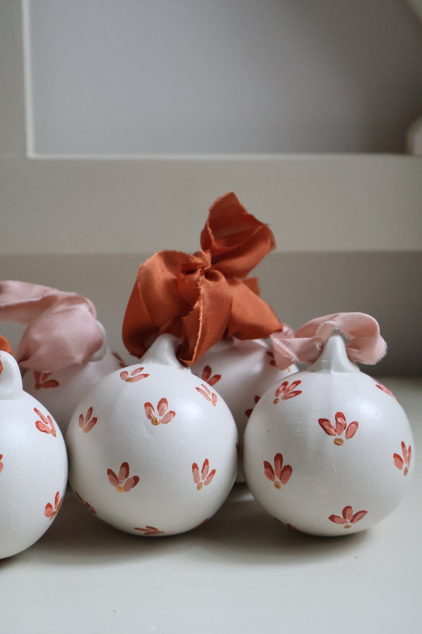 Saffron & Pink Floral Print Bauble