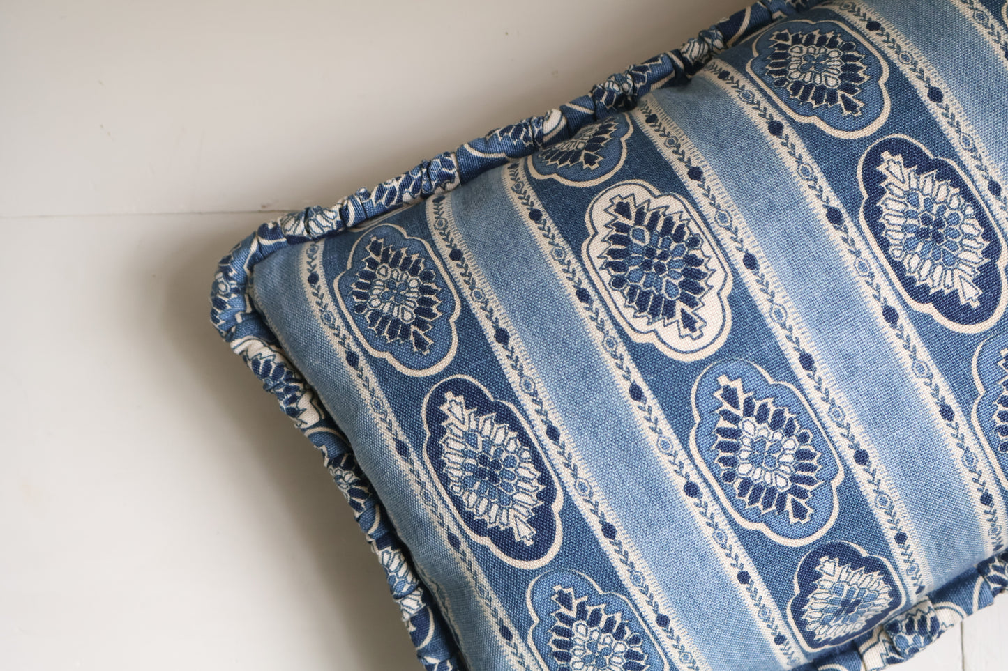 Elodie Indigo Patterned Cushion