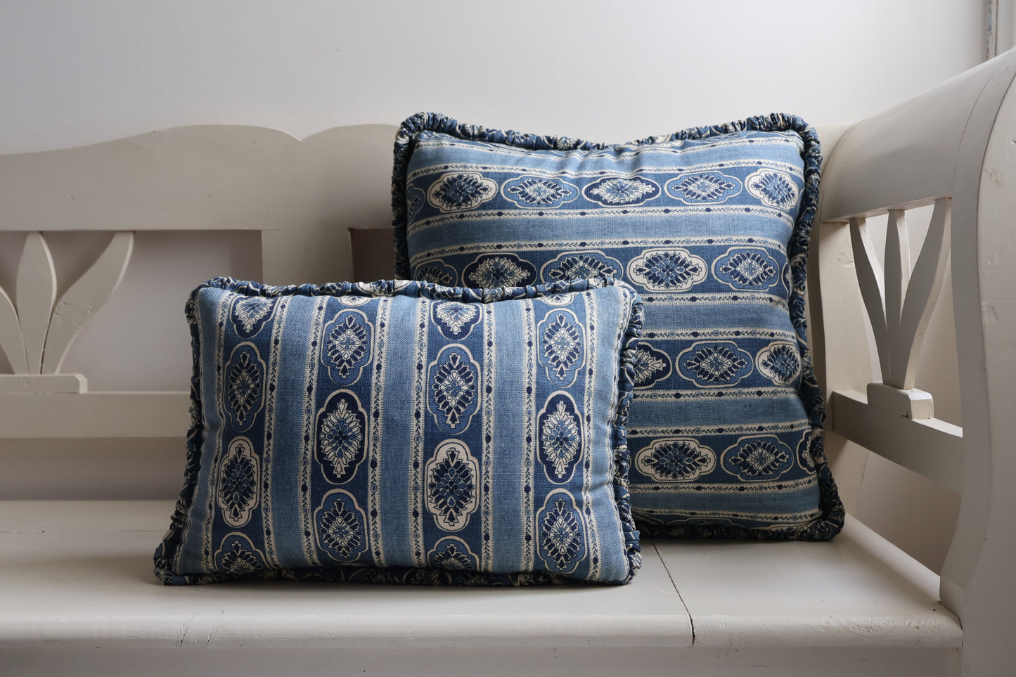 Amara and Elodie decorative cushion collection in indigo