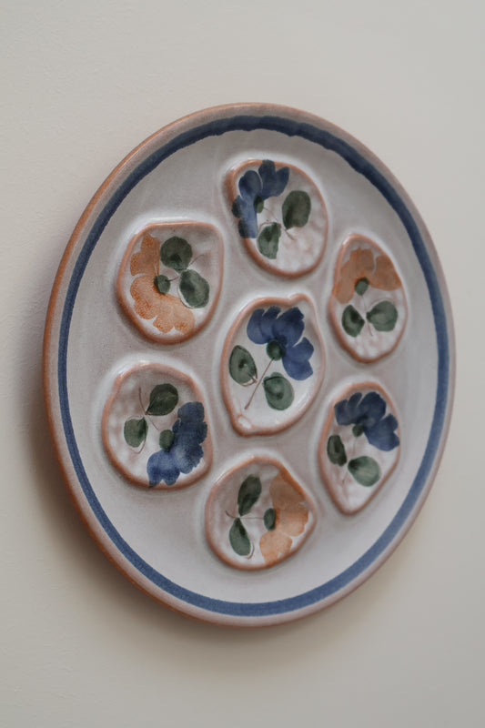 French Hand Painted Oyster Plate