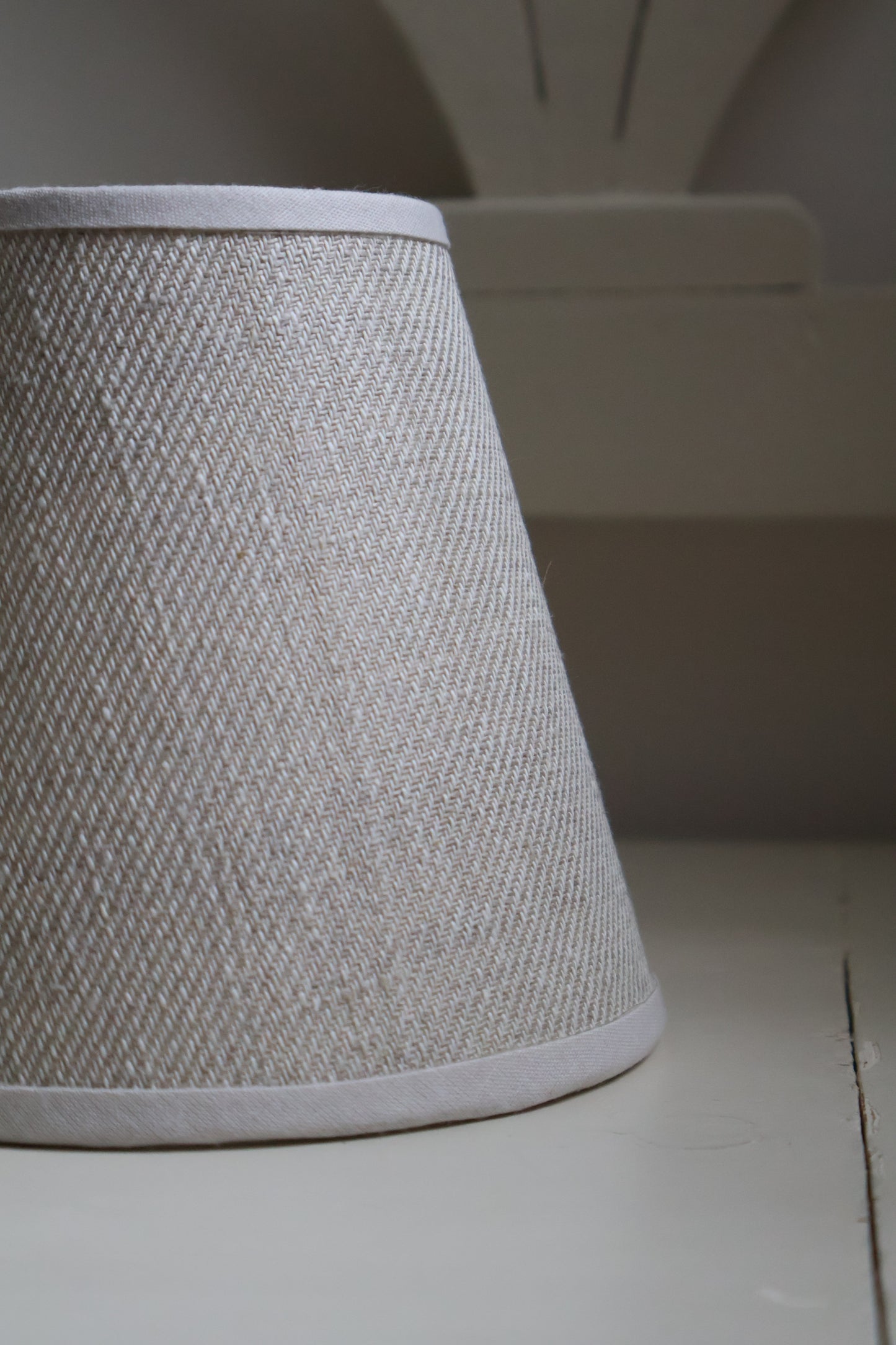 Handmade Natural Linen Lampshade – Candle Clip Fitting
