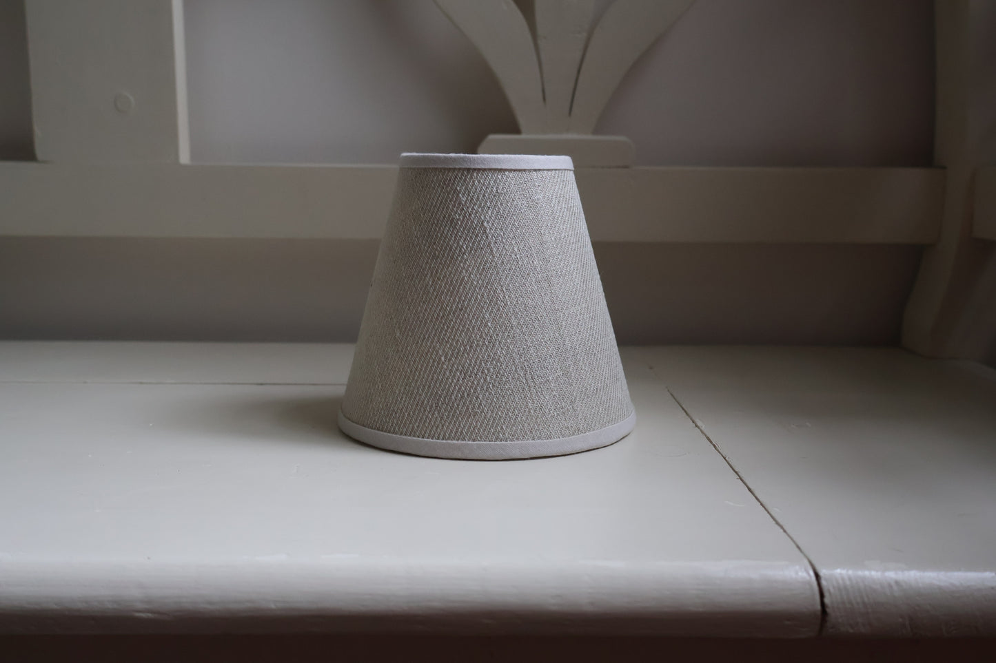Handmade Natural Linen Lampshade – Candle Clip Fitting
