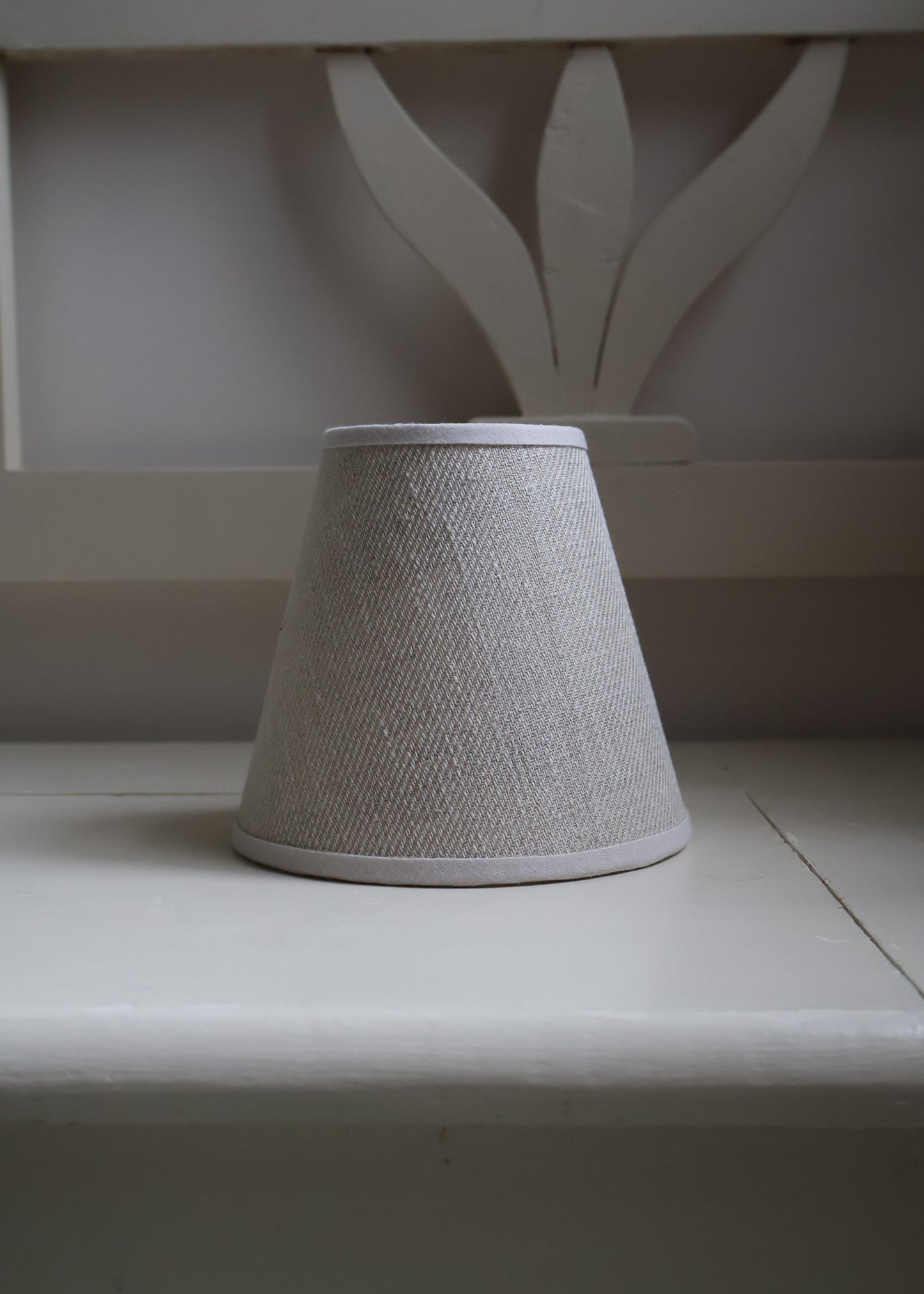Handmade Natural Linen Lampshade – Candle Clip Fitting