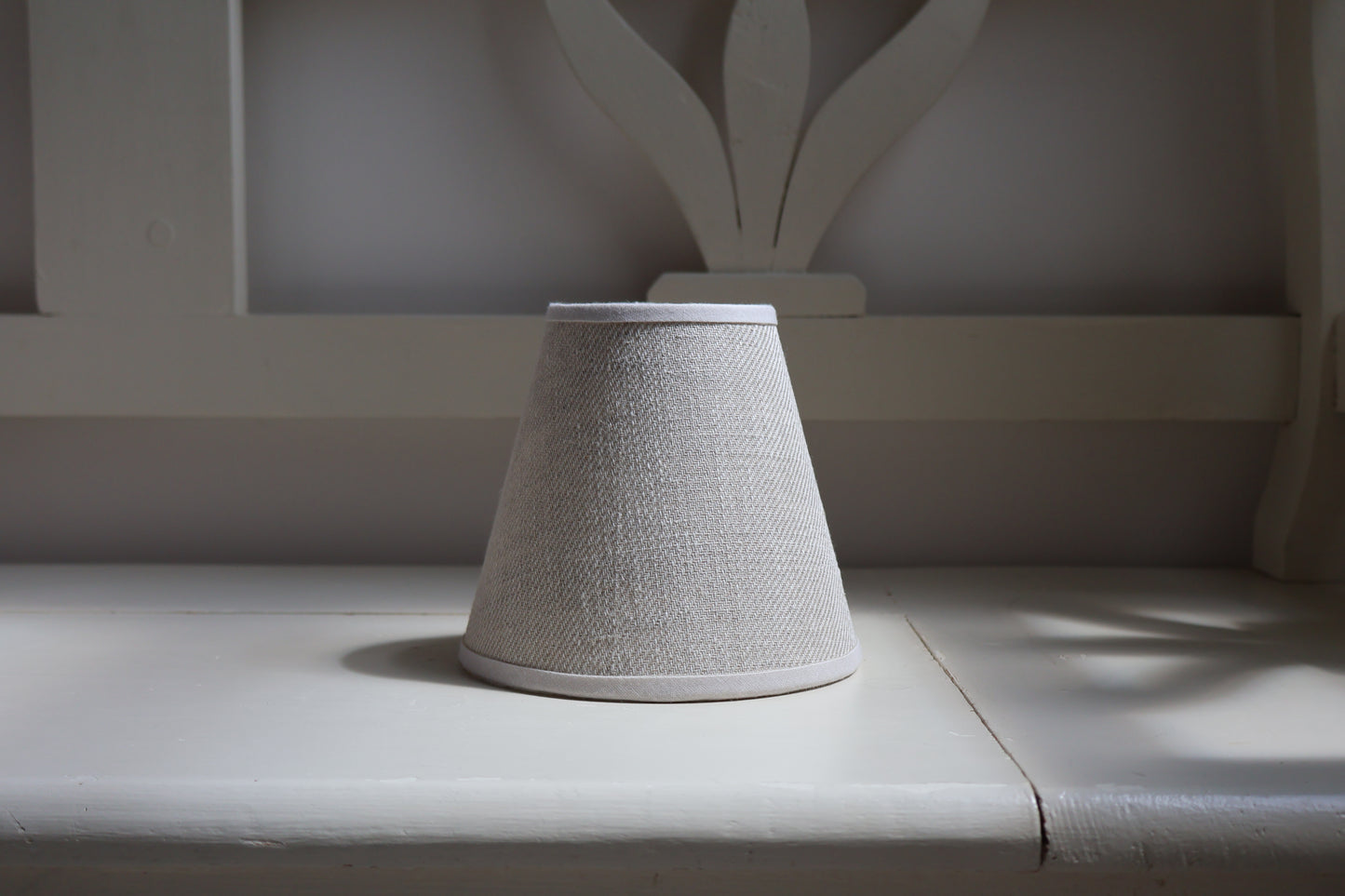 Handmade Natural Linen Lampshade – Candle Clip Fitting
